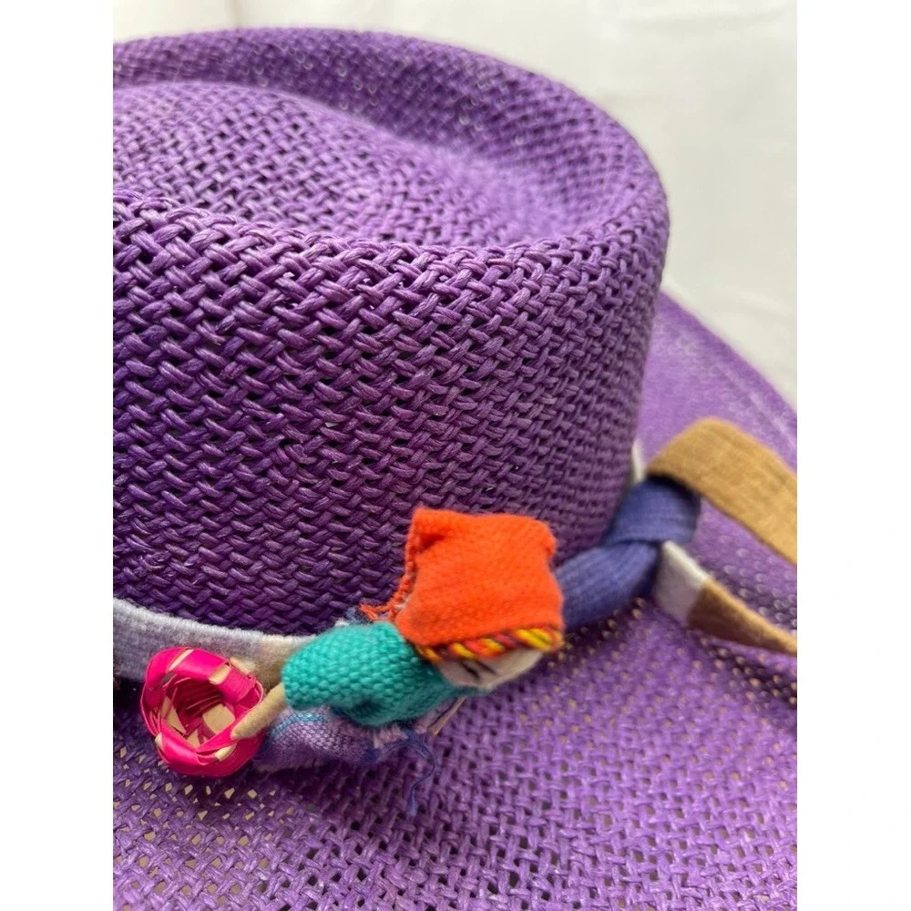 Hat Artist day of the dead zombie hat purple, unique, handmade artist 3D‎